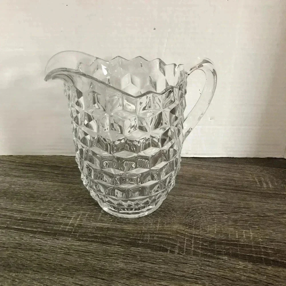 Vtg Fostoria Cubist Pitcher